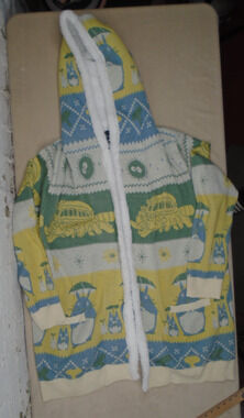 Studio Ghibli My Neighbor Totoro Fair Isle Sherpa Cardigan Sweater Women’s 1